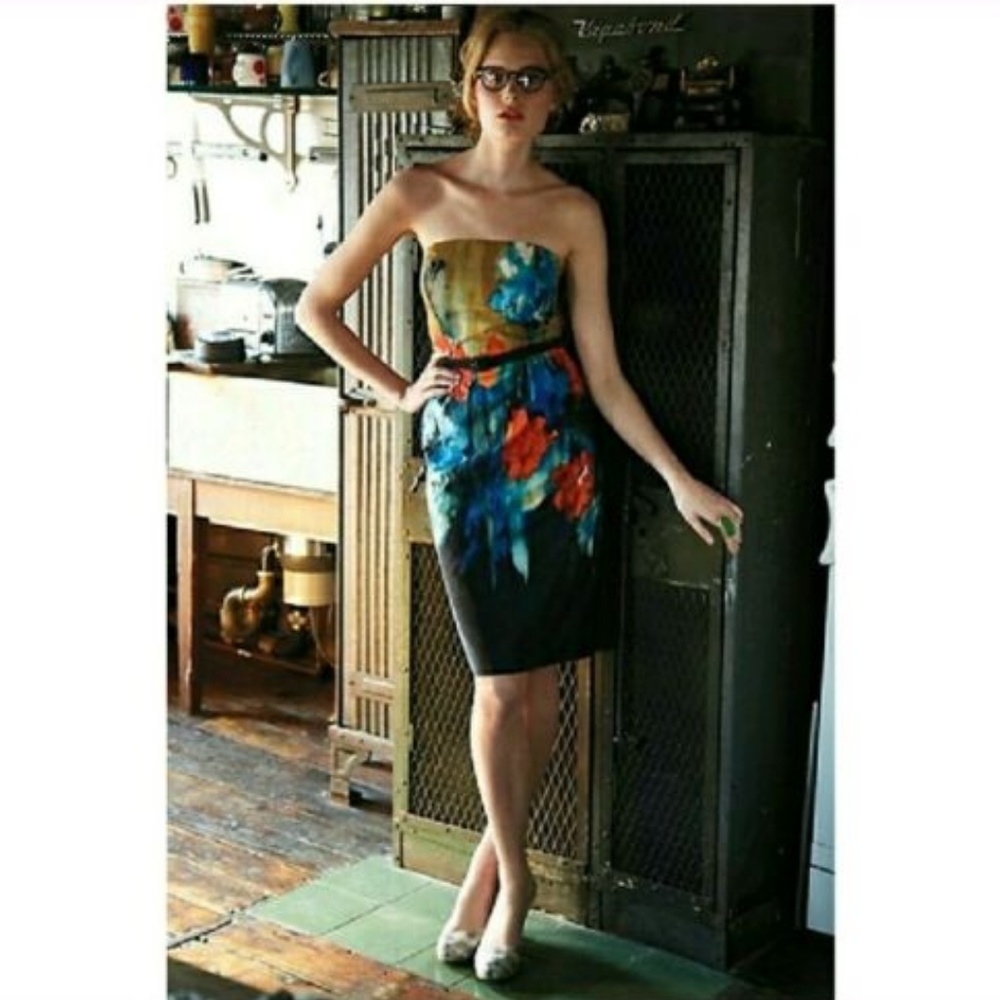 NEW Anthropologie BOHO silk dress